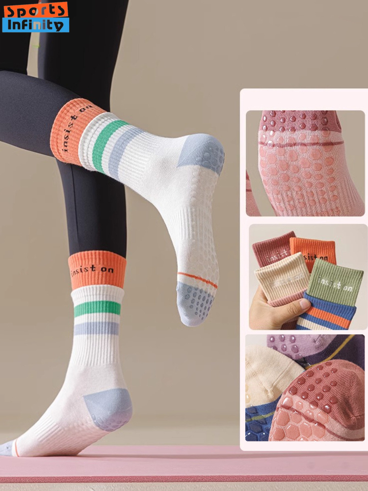 Pilates Yoga Hose - Cotton Mid Tube Yoga Socks Anti