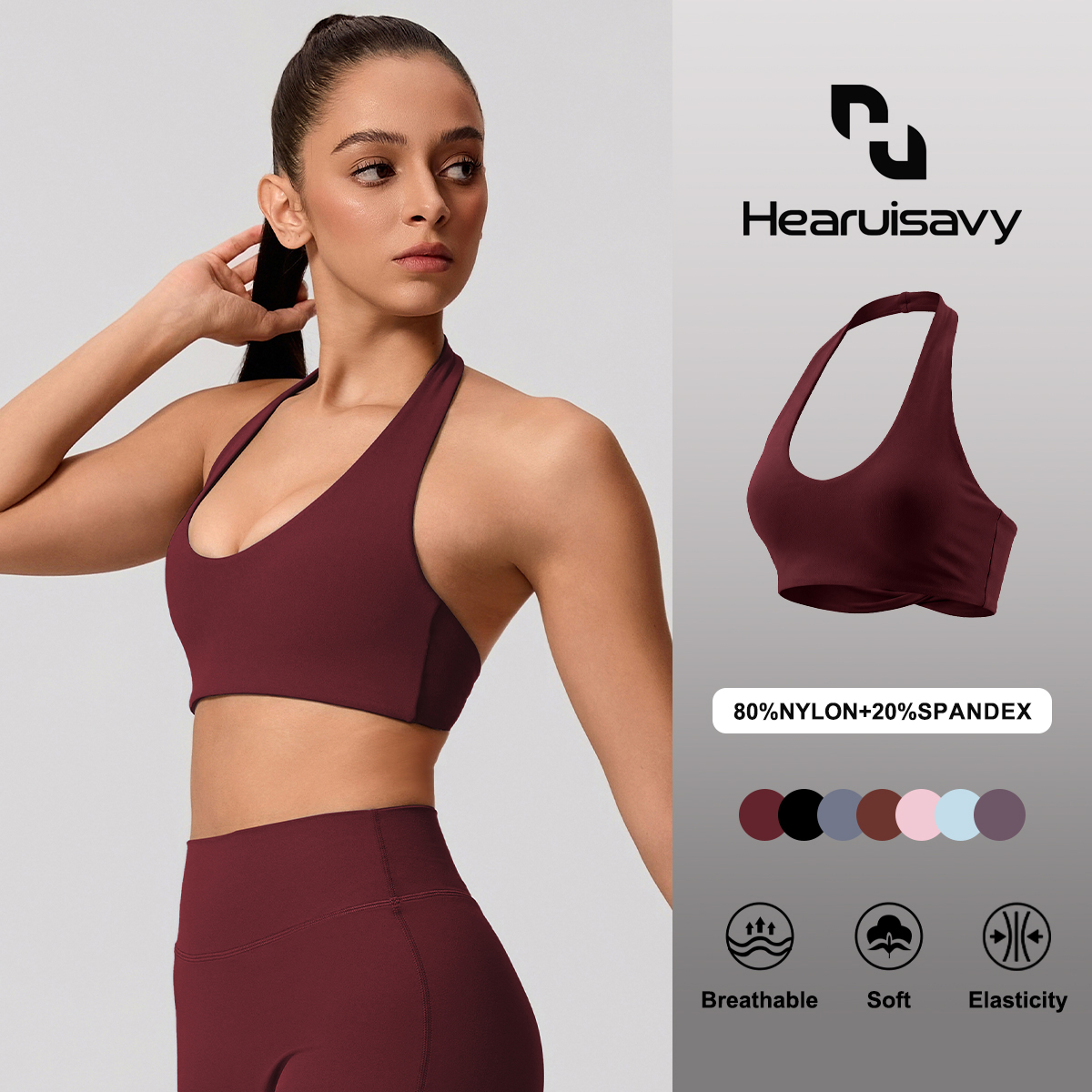 Pilates Yoga Wrap Top - Hearuisavy Gym Underwear Female Sports Bra