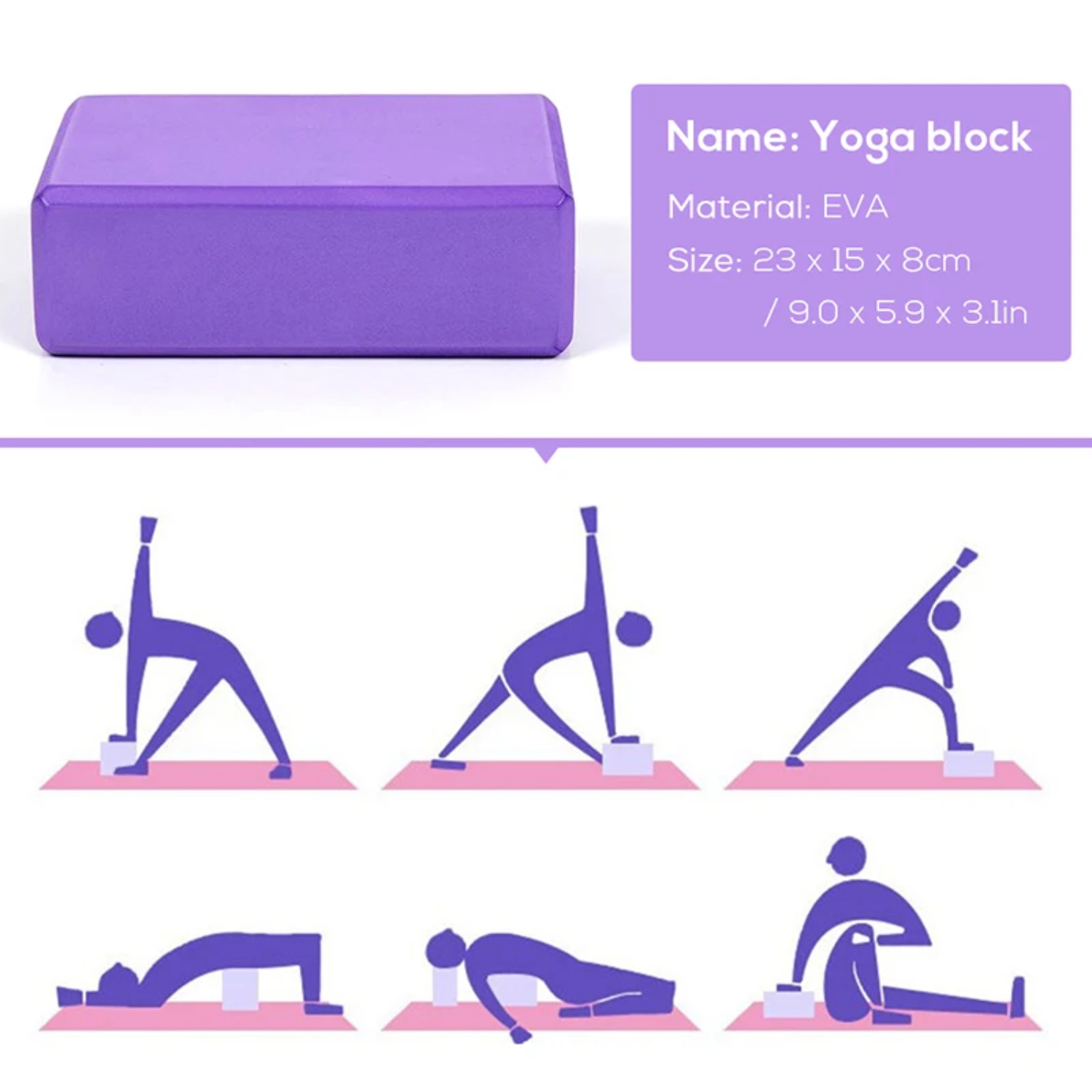 5Pcs Yoga Ball Kits And Sets   - огляд і ціна Pilates Yoga Block Exercises