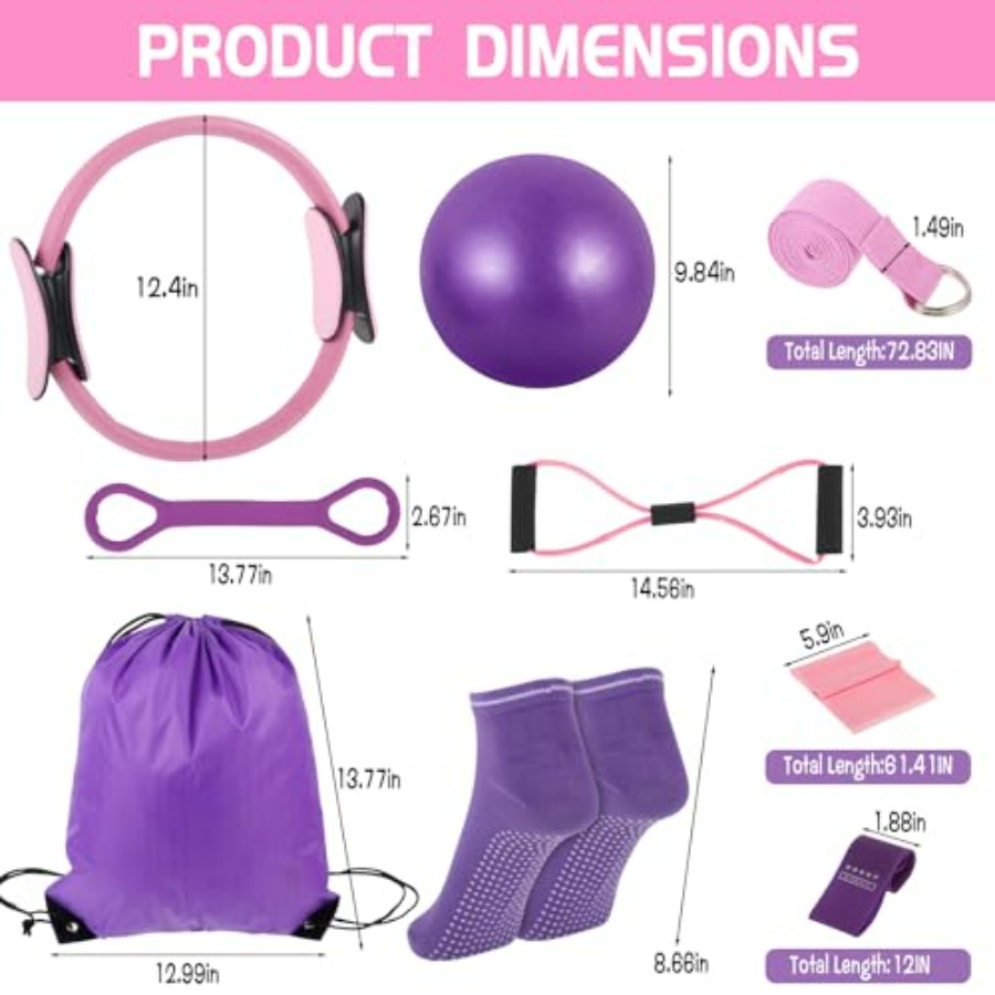 21 Pcs Pilates Ring Circle Set - огляд і ціна Pilates Yoga Bag