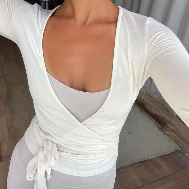 Y2k Ballet Pilates Wrap Top fo - огляд і ціна Pilates Yoga Wrap Top