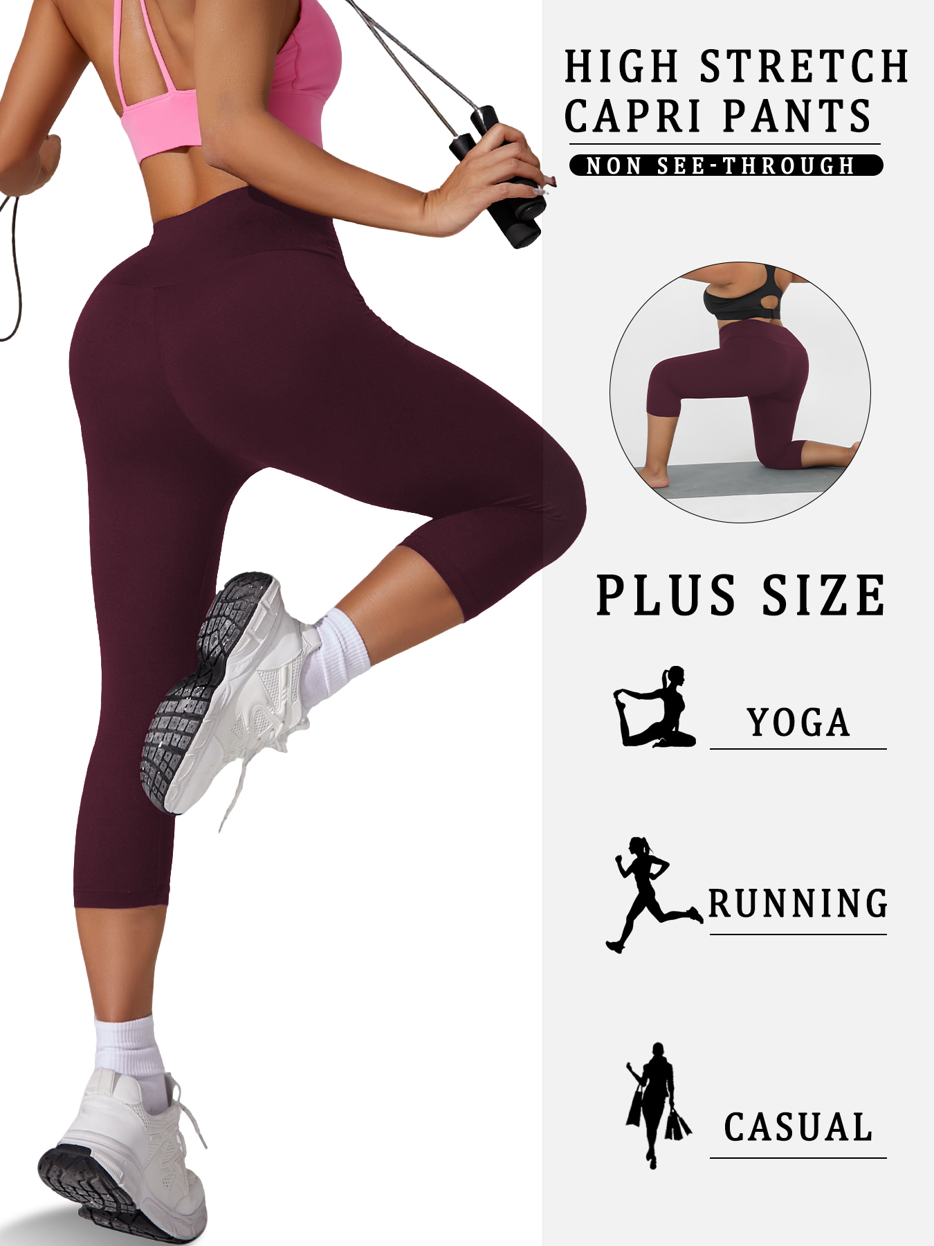 Plus Size Women's High Waisted - огляд і ціна Pilates Yoga Outfit