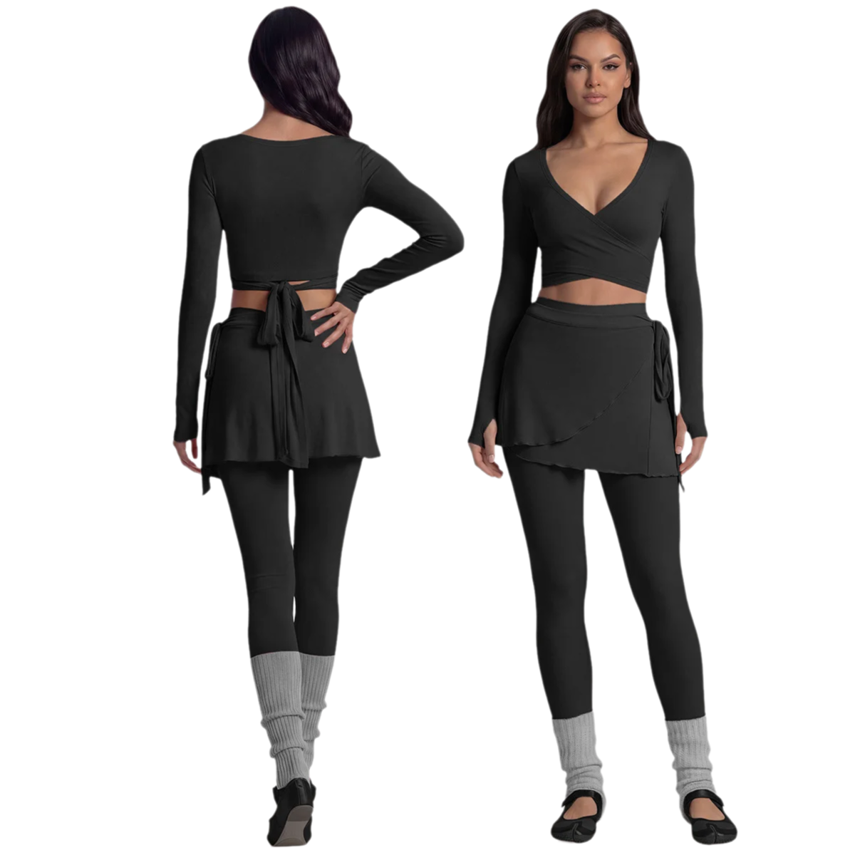Long Sleeve Yoga Top Cross Fro - огляд і ціна Pilates Yoga Wrap Top