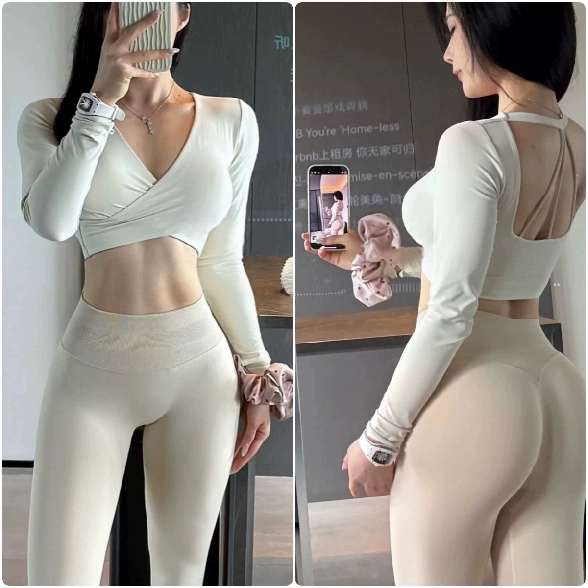 Long-sleeved Yoga Sports Fitne - огляд і ціна Pilates Yoga Wrap Top