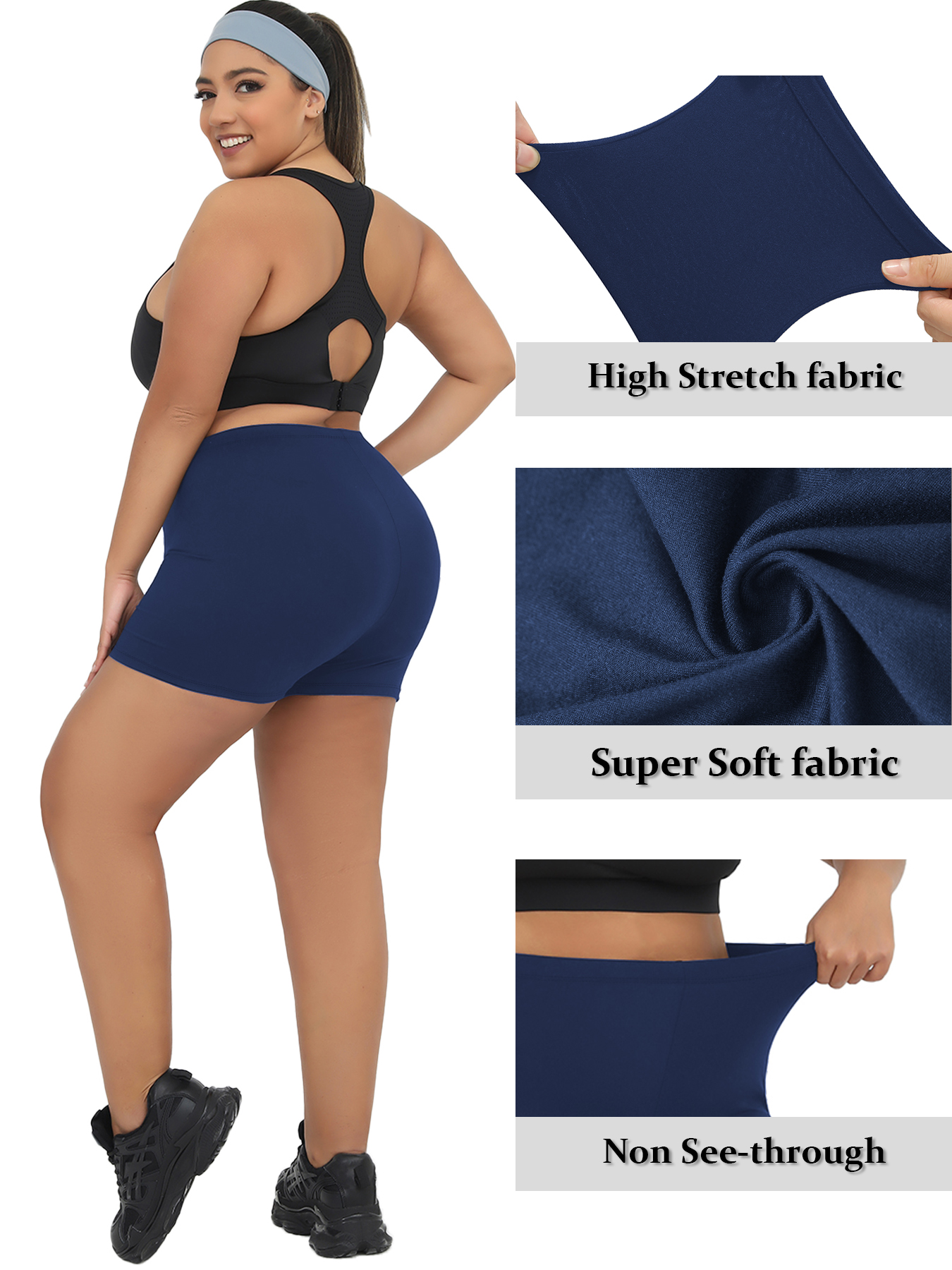Plus Size Biker Shorts For Wom - огляд і ціна Pilates Yoga Outfit