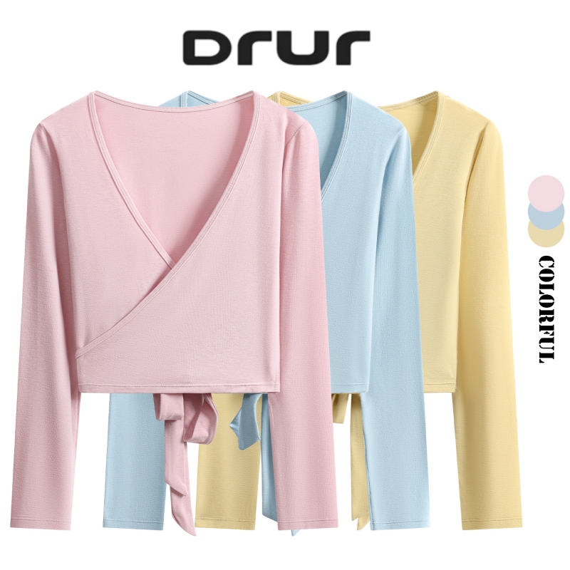 DRUR Long Sleeve Wrap Yoga Top - огляд і ціна Pilates Yoga Wrap Top