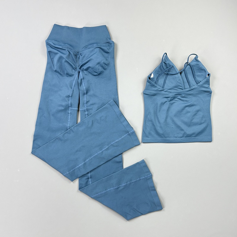 2Pcs Women Seamless Yoga Worko - огляд і ціна Pilates Yoga Wrap Top