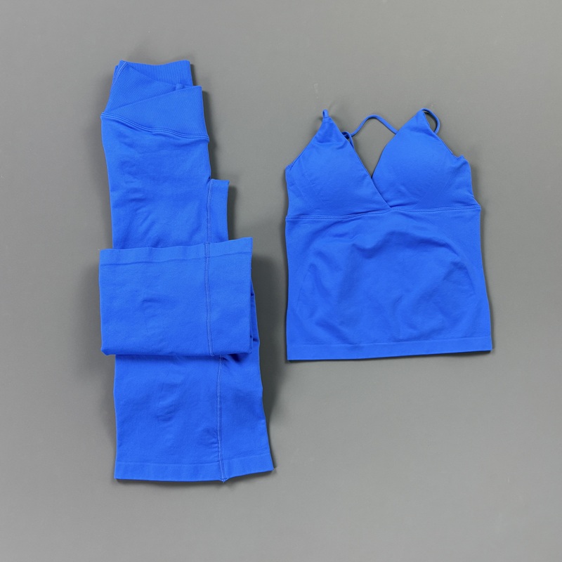 2Pcs Women Seamless Yoga Worko - огляд і ціна Pilates Yoga Wrap Top